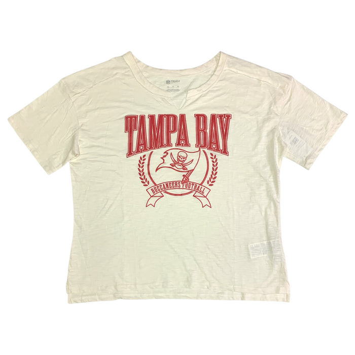 NFL Women's Crew Neckline Puff Graphic Print Short Sleeve Tee