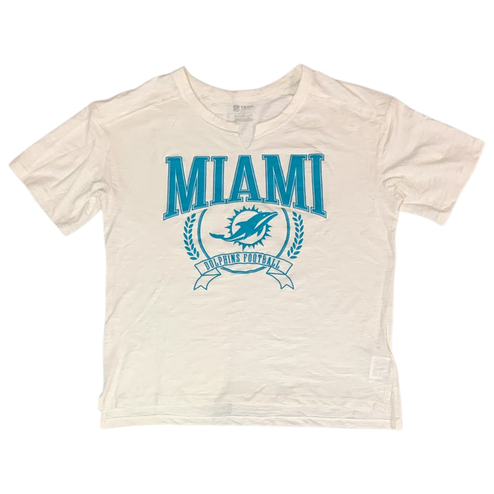 NFL Women's Crew Neckline Puff Graphic Print Short Sleeve Tee