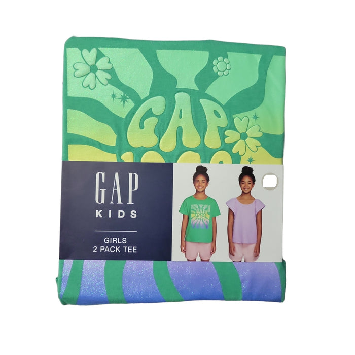 GAP Kids Girl's 2 Pack Soft Short Sleeve Crewneck Graphic Tee