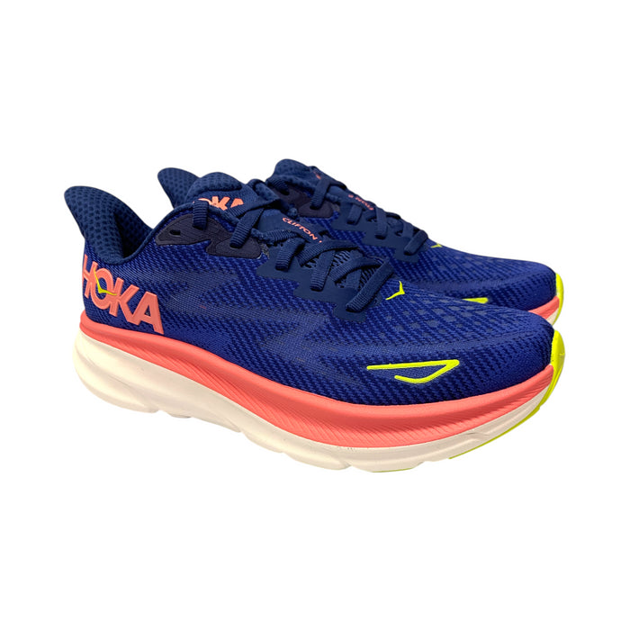 Hoka One One Women's Clifton 9 Waterproof Lace Up Athletic Sneaker