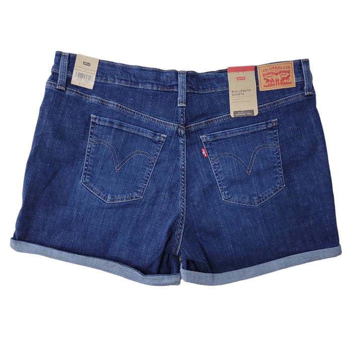 Levi Strauss Women's Mid Rise Mid Length Slim Hip Denim Short