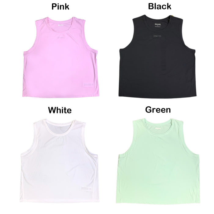 Spalding Womens Active Tank, Crewneck Design with Perforated Armholes
