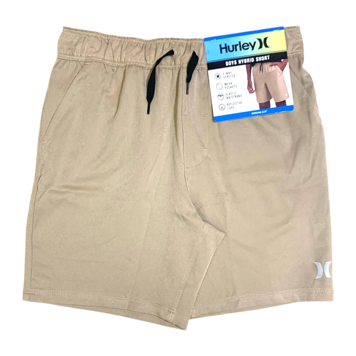 Hurley Boys Hybrid Short, 4-Way Stretch, Elastic Waistband and Reflective Logo