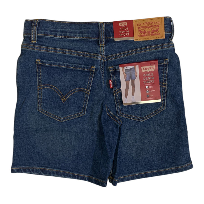 Levi's Girls Girlfriend Midi Comfort Stretch Adjustable Waist Denim Shorts