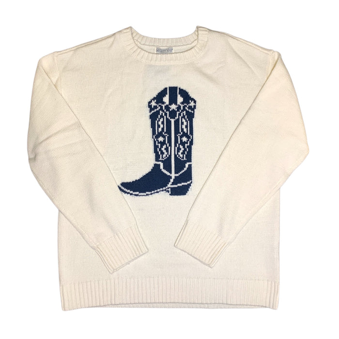 Mighty Fine Women's Midweight Crew Neck Easy Fit Americana Sweater