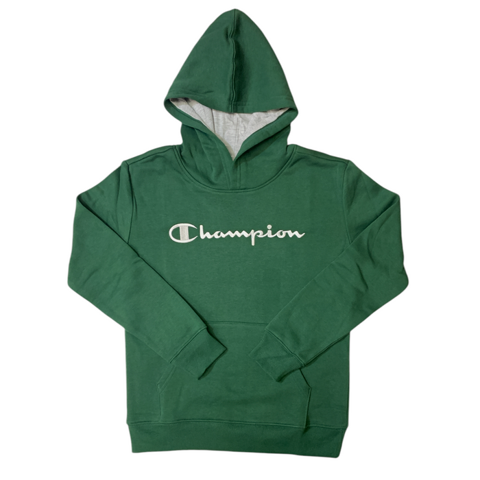 Champion Boy's Logo Kangaroo Pocket Fleece Pullover Hoodie