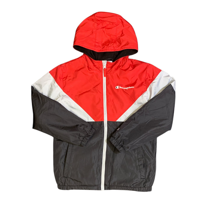 Champion Boy's Windbreaker Jacket, Full Zip, Micro Fleece Lined, Hooded