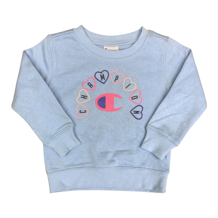 Champion Girl's 2-Piece Fleece Skort Set, Crewneck, Ribbed Cuffs/Hem