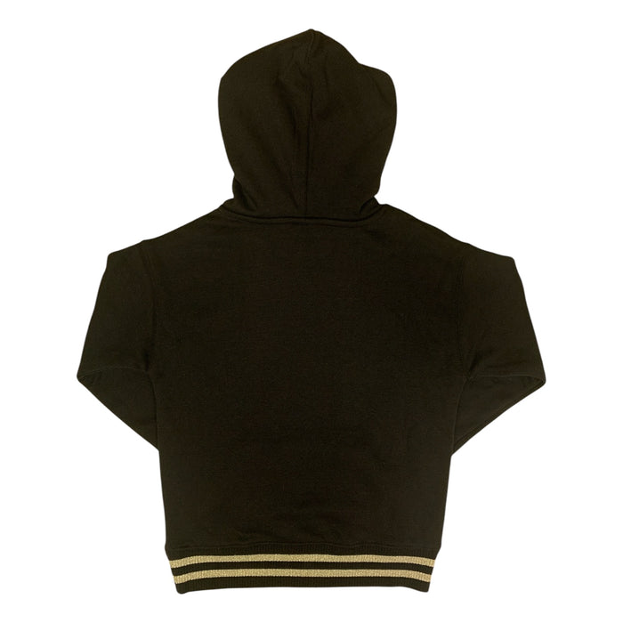 Champion Girls Logo Fleece Hoodie with Kangaroo Pocket, Ribbed Cuffs and Hem