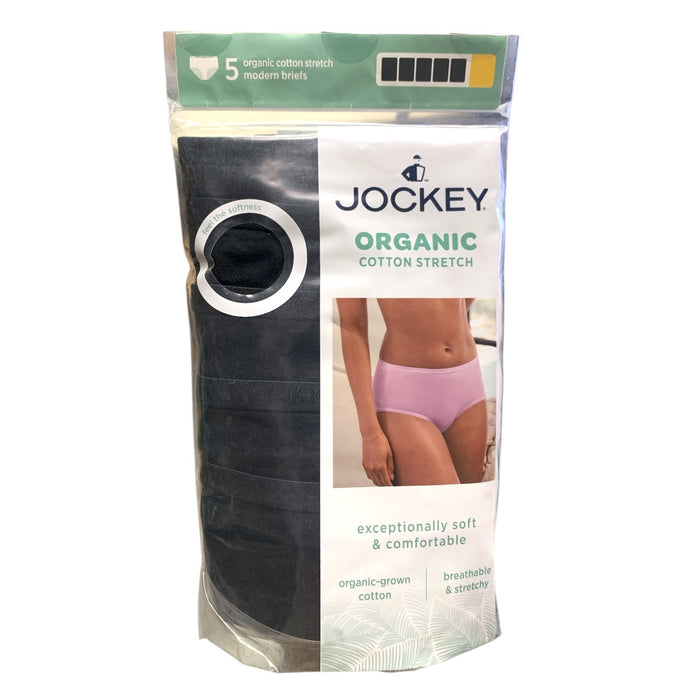 Jockey Women's 5-Pack Organic Cotton Stretch Modern Brief