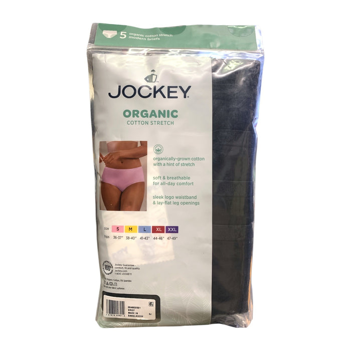 Jockey Women's 5-Pack Organic Cotton Stretch Modern Brief