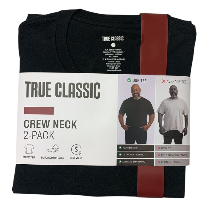 True Classic Men's Athletic Cut Crew Neck 2-Pack T-Shirt
