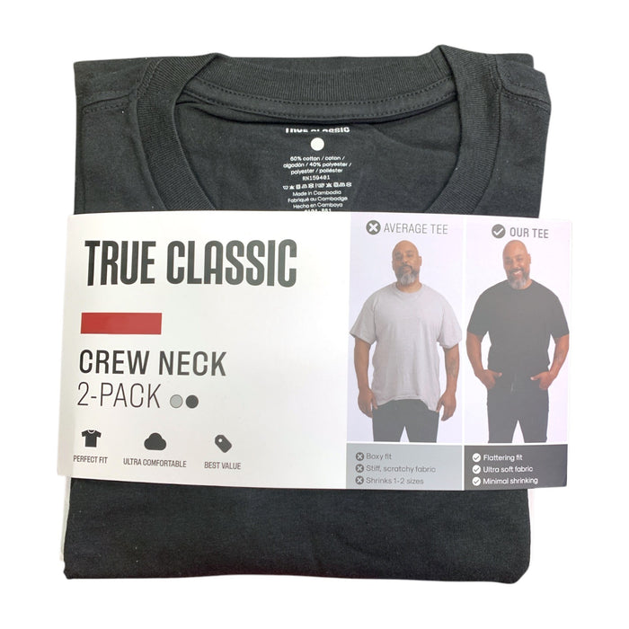 True Classic Men's Athletic Cut Crew Neck 2-Pack T-Shirt