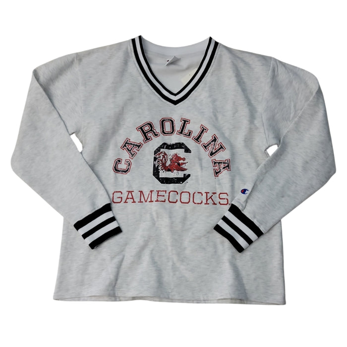 Champion Women's Soft Fleece Lined Long Sleeve NCAA V Neck Sweatshirt