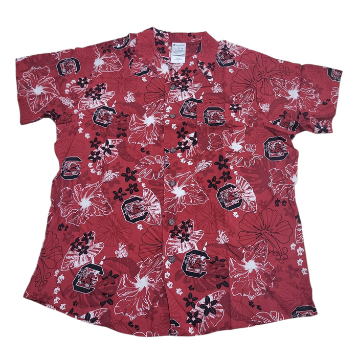 Champion Mens Short Sleeve Collared Button Down NCAA Shirt, CBMKM