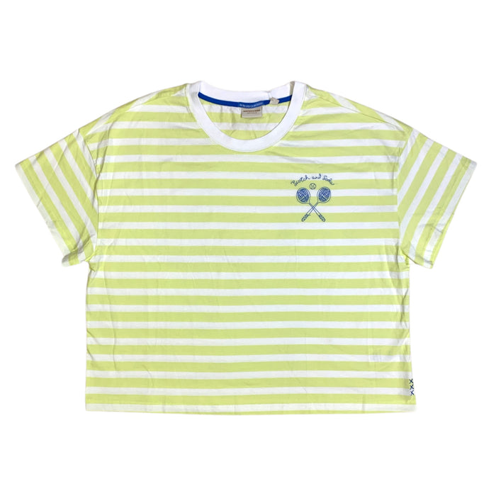 Scotch & Soda Womens "Athletic Club" Boxy Tee, Crewneck, 100% Cotton