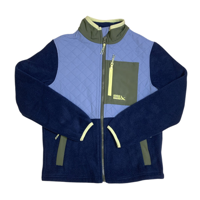 Eddie Bauer Boy's Regular Fit Polar Fleece Full Zip Mock Neck Jacket