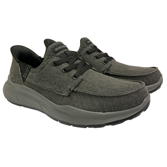 Skechers Men's Hands Free Swift Fit Moc Toe Canvas Sneaker (Wide Fit), 255010WS