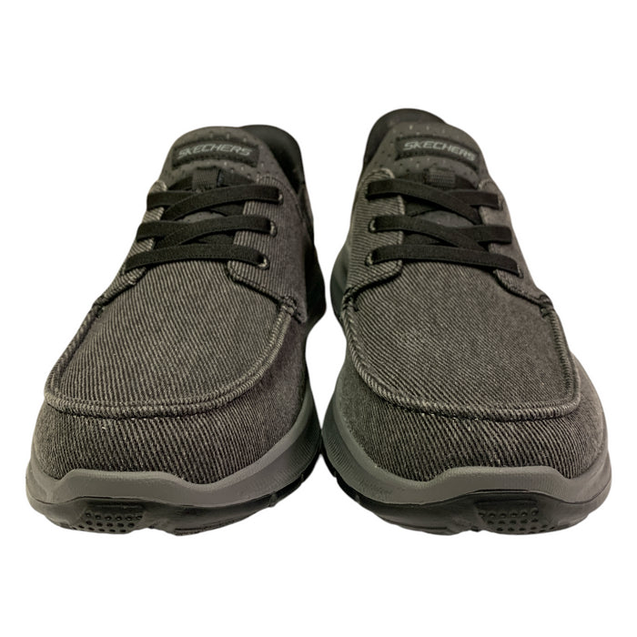 Skechers Men's Hands Free Swift Fit Moc Toe Canvas Sneaker (Wide Fit), 255010WS