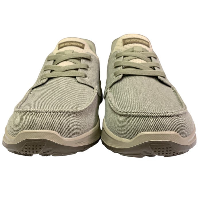 Skechers Men's Hands Free Swift Fit Moc Toe Canvas Sneaker (Wide Fit), 255010WS