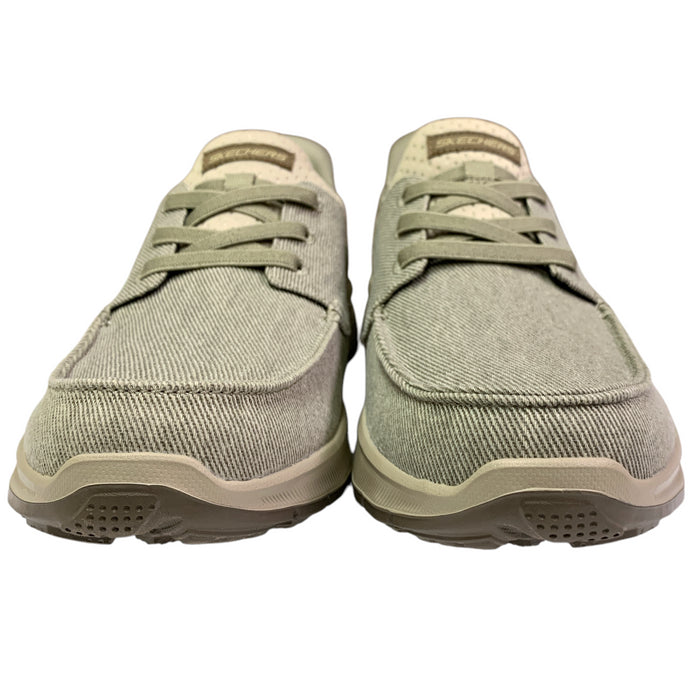 Skechers Men's Hands Free Swift Fit Moc Toe Canvas Sneaker (Wide Fit), 255010WS