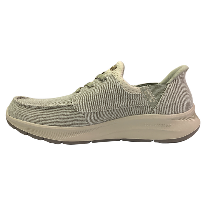 Skechers Men's Hands Free Swift Fit Moc Toe Canvas Sneaker (Wide Fit), 255010WS