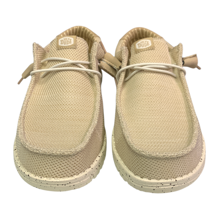 Hey Dude Men's Wally Stretch Sox Lightweight Slip-On Shoe. Irish Cream/Egret, 10