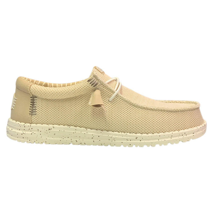 Hey Dude Men's Wally Stretch Sox Lightweight Slip-On Shoe. Irish Cream/Egret, 10