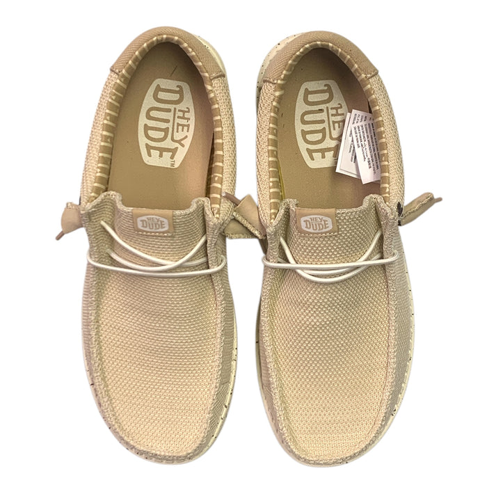 Hey Dude Men's Wally Stretch Sox Lightweight Slip-On Shoe. Irish Cream/Egret, 10