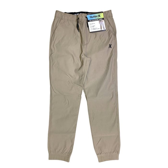 Hurley Boys Performance Jogger, Stretch Material, Tapered Fit with Elastic Cuff