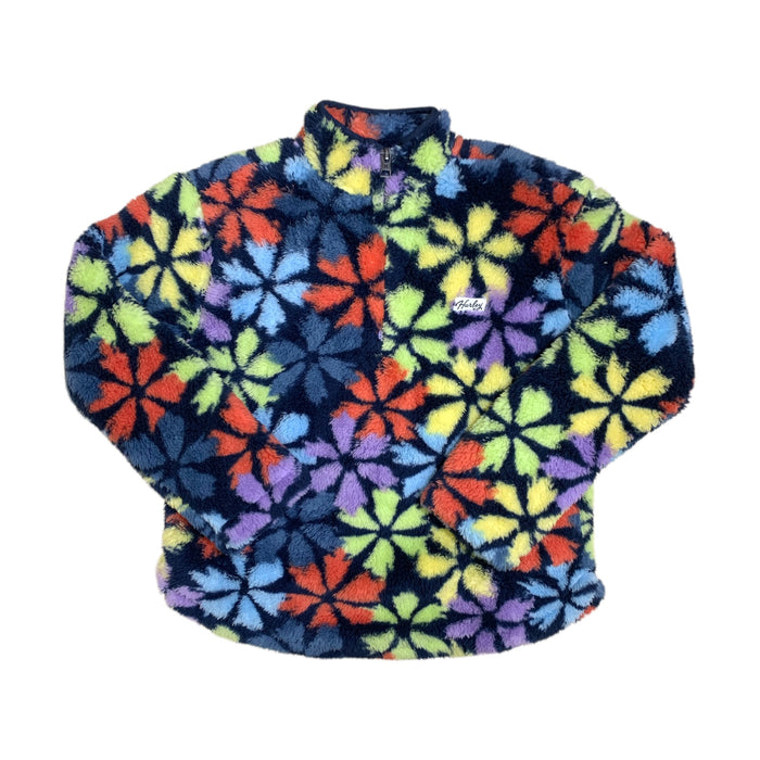 Hurley Girls Sherpa Quarter Zip Pullover, Mock Neck with Kangaroo Pocket