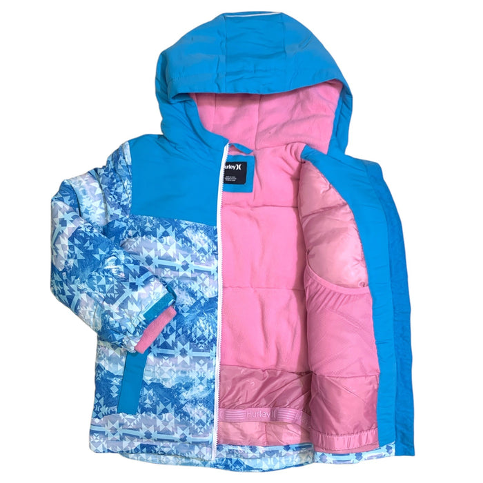 Hurley Girls Warm Artic Fleece Lined Water Resistant Multi Pocket Snow Jacket