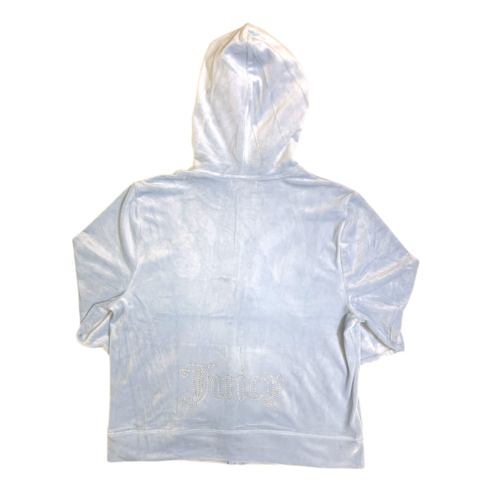 Juicy Couture Velour Jacket, Full Zip, Hooded with Rear Rhinestone Logo