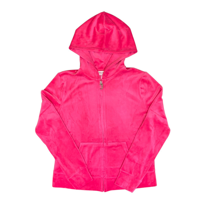 Juicy Couture Velour Jacket, Full Zip, Hooded with Rear Rhinestone Logo