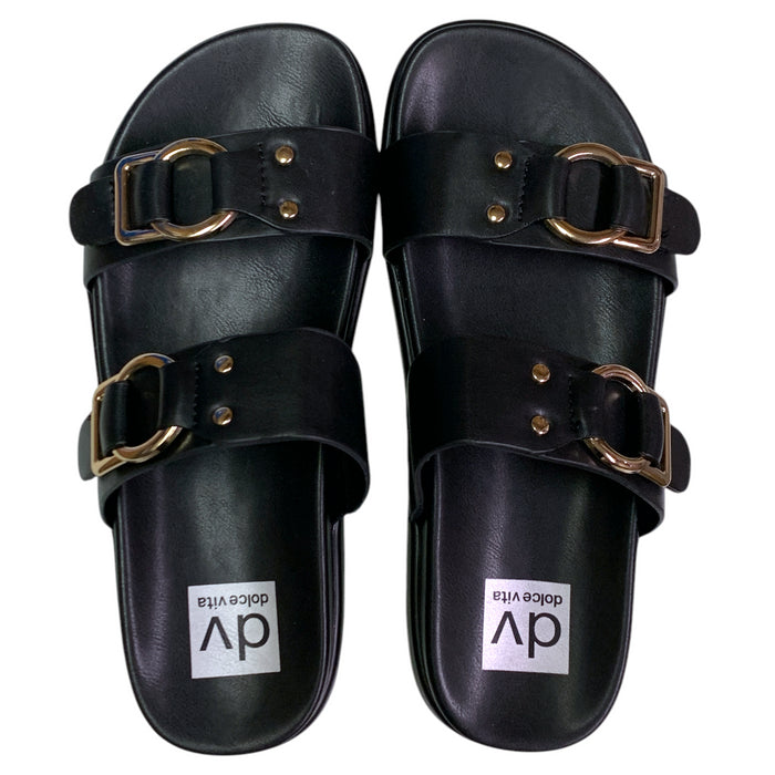 DV Dolce Vita Women's Footbed Lightweight Slip-On Unique Sandal