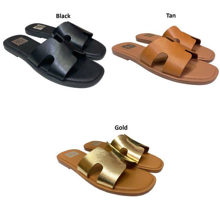 DV Dolce Vita Women's Hollie H-Band Lightweight Slide Sandal