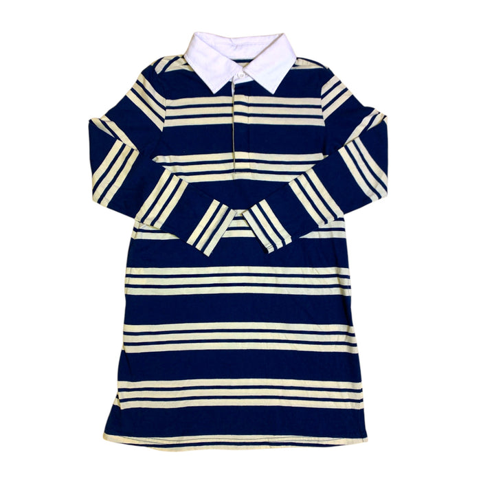 Gap Kids Girls Striped Dress, Rugby Style, Buttoned Point Collar