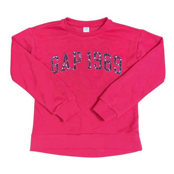 Gap Kids Girl's Crew Sweatshirt, Long Sleeve, Relaxed Fit, French Terry Fabric