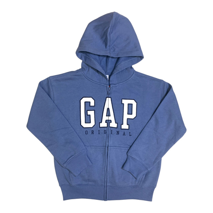 Gap Kids Unisex Full Zip Fleece Hooded Sweatshirt with Front Panel Pockets