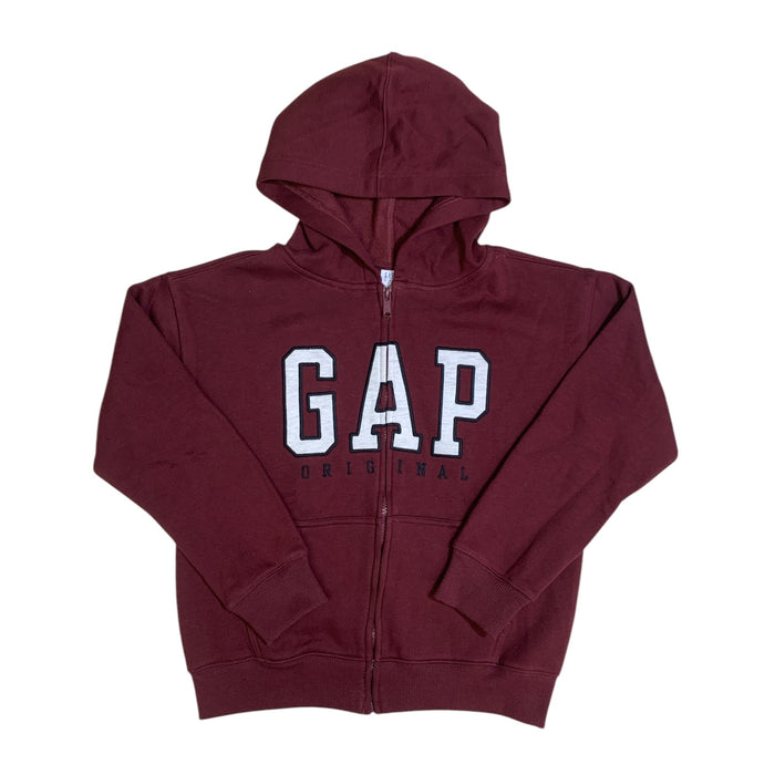 Gap Kids Unisex Full Zip Fleece Hooded Sweatshirt with Front Panel Pockets