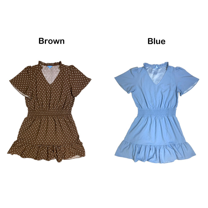 Draper James Womens Tiered Dress, Smocked Waistband & Ruffled Collar, Plus Size