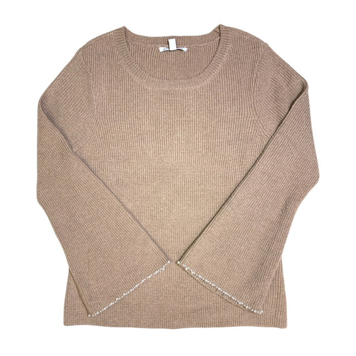Edited by Hunter McGrady Women's Pearl Trim Bell Sleeve Sweater, Plus Size