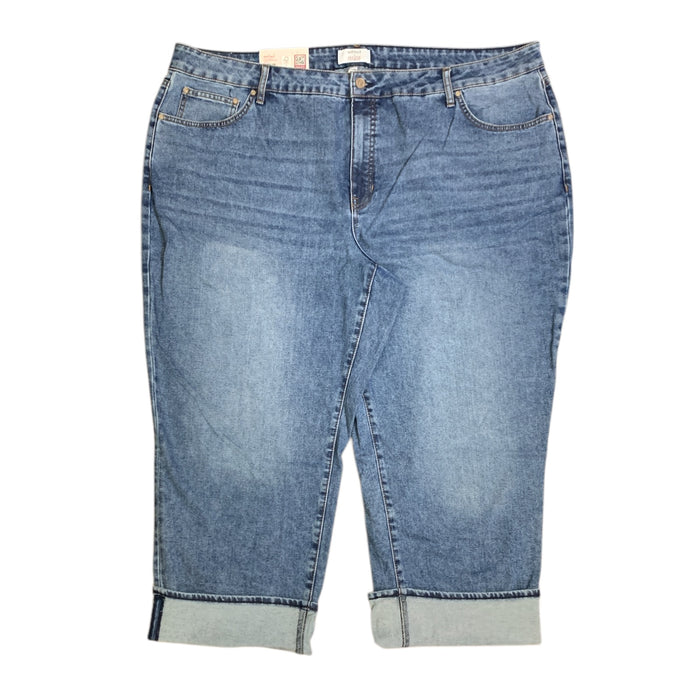 Edited by Hunter McGrady Women's Cuffed Wide Leg High Rise Jean, Plus Size