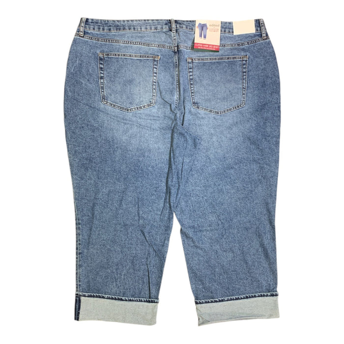 Edited by Hunter McGrady Women's Cuffed Wide Leg High Rise Jean, Plus Size