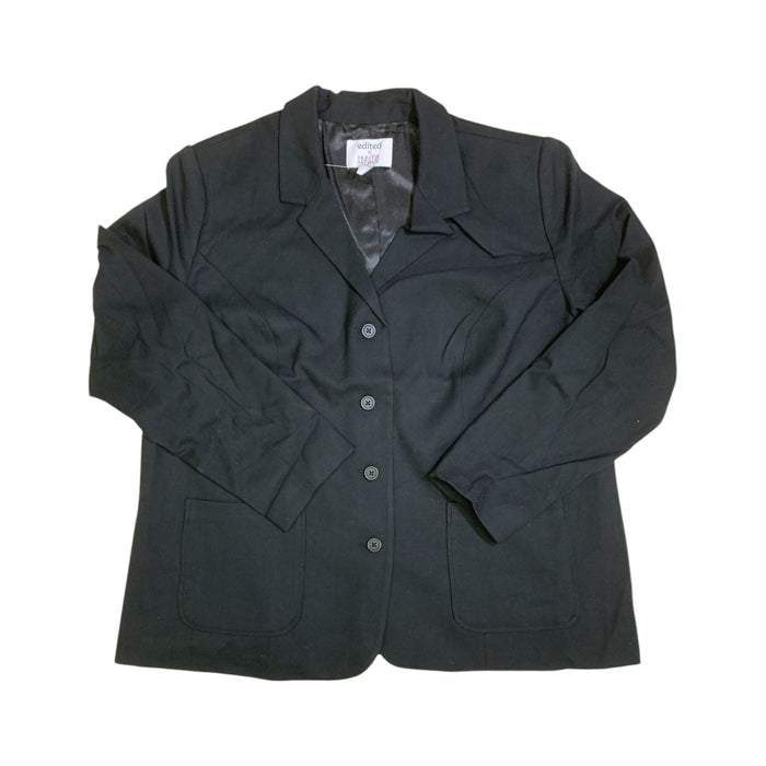 Edited by Hunter McGrady Women's Sateen Lined Classic 4 Button Blazer, Plus Size