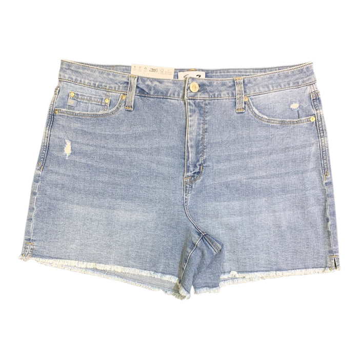 Seven7 Women's High Rise Relaxed Fit 5 Pocket Denim Weekend Short
