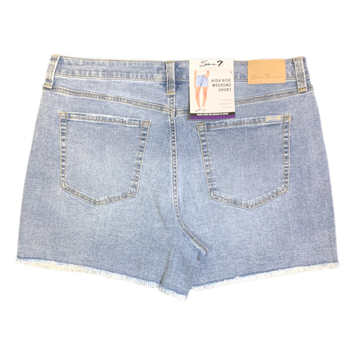 Seven7 Women's High Rise Relaxed Fit 5 Pocket Denim Weekend Short