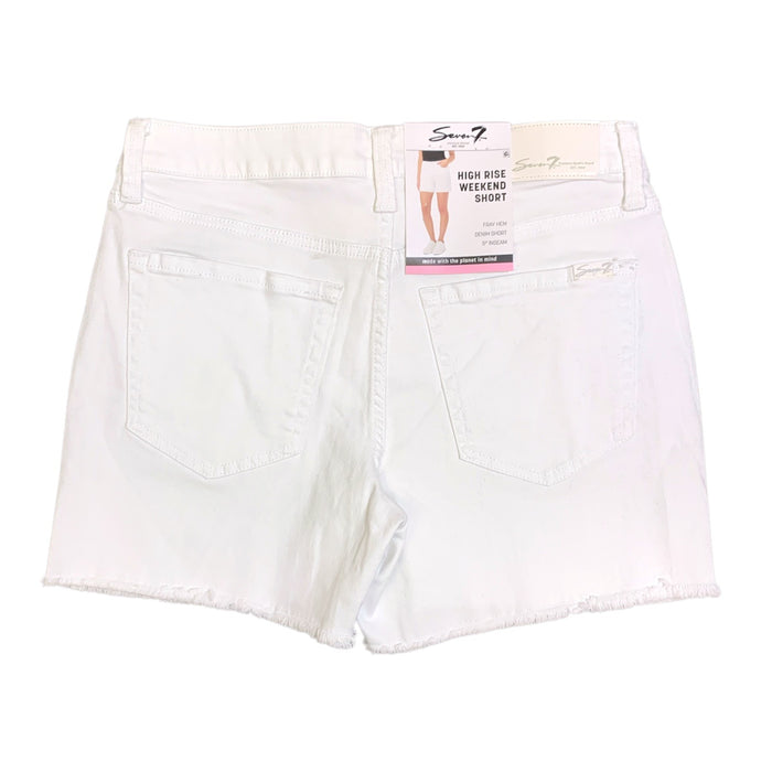 Seven7 Women's High Rise Relaxed Fit 5 Pocket Denim Weekend Short