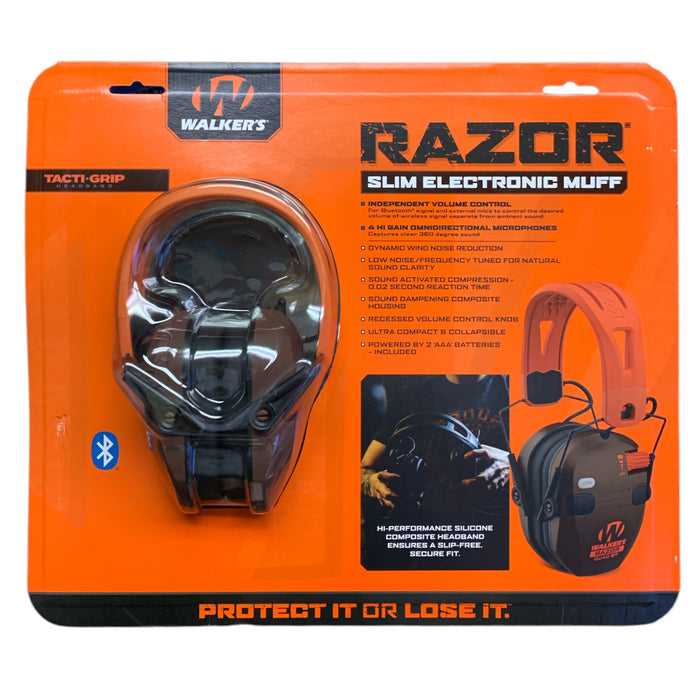 Walker's "Razor Quad BT" Slim Electronic Bluetooth Hearing Protection Ear Muff