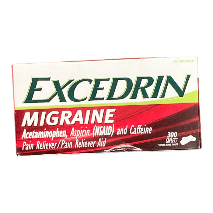 Excedrin Migraine Pain Reliever Caplets, 300 Count *EXP:05/2025*